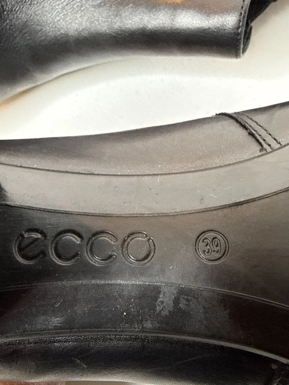 Ecco black leather